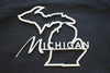 Steel michigan outline sign - Silver