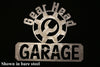 Gear head garage sign in bare metal