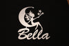 Fairy Sitting on the Moon wall sign - Bella