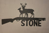 Shotgun and Deer Personalized Sign - Textured Black