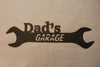 Dad's Garage Wall Sign - Textured Black