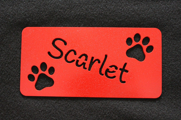 Dog Crate Tag - Red