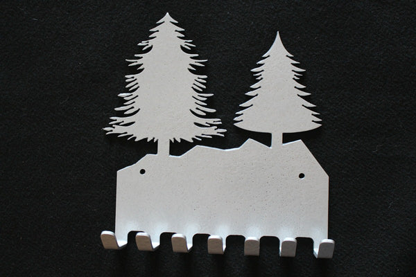 Pine Tree Key Chain Holder - Silver