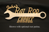 Personalized rat rod garage sign with rust patina